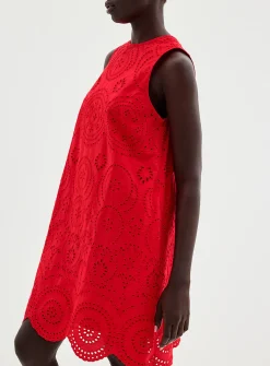 Broderie anglaise trapeze dress