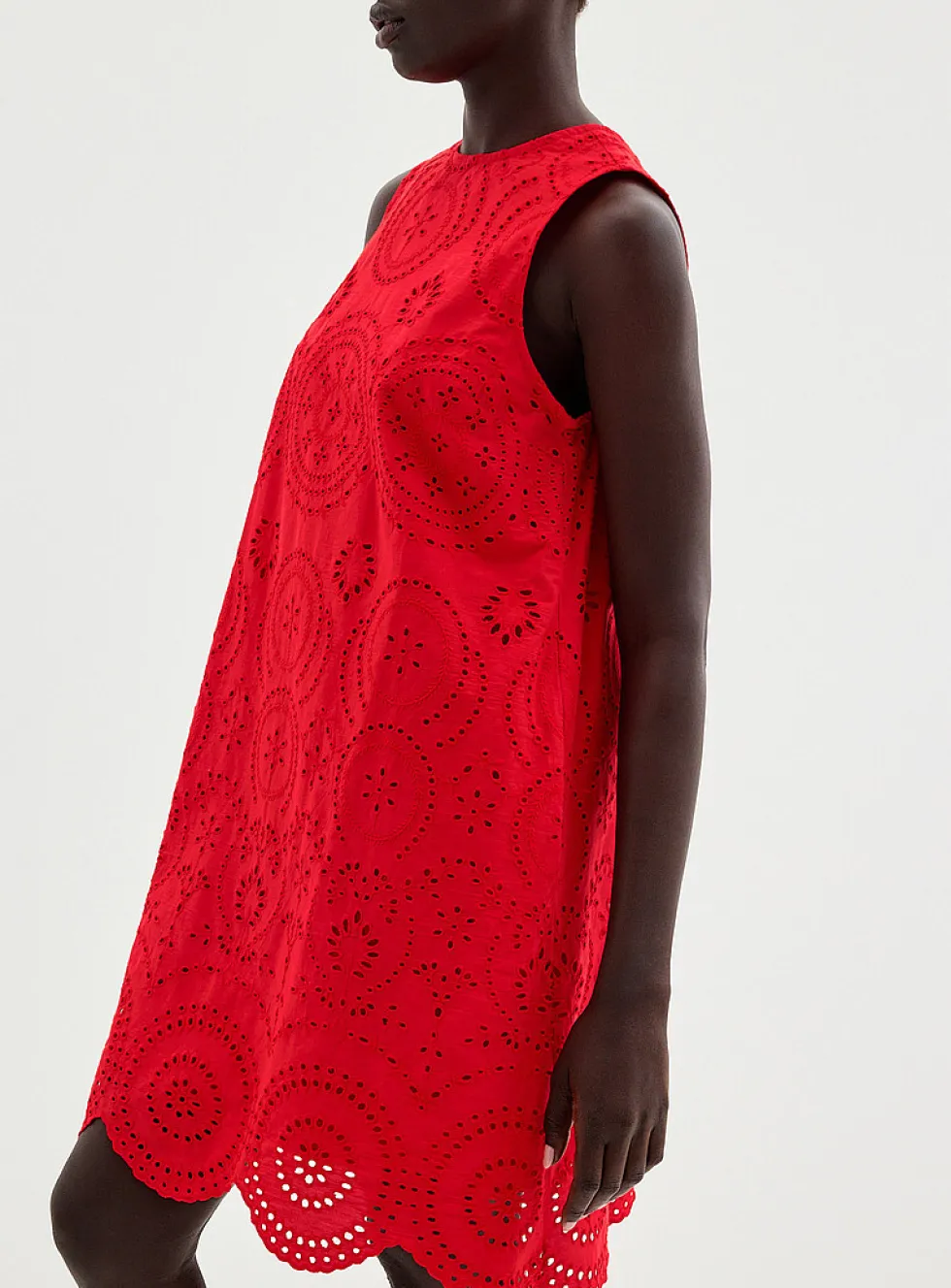 Broderie anglaise trapeze dress