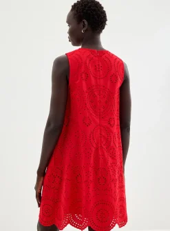 Broderie anglaise trapeze dress