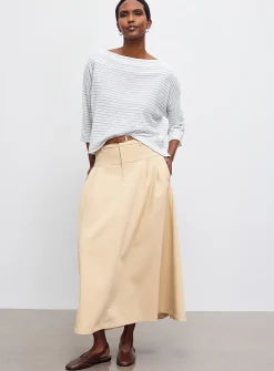 Brooke pure linen striped sweater