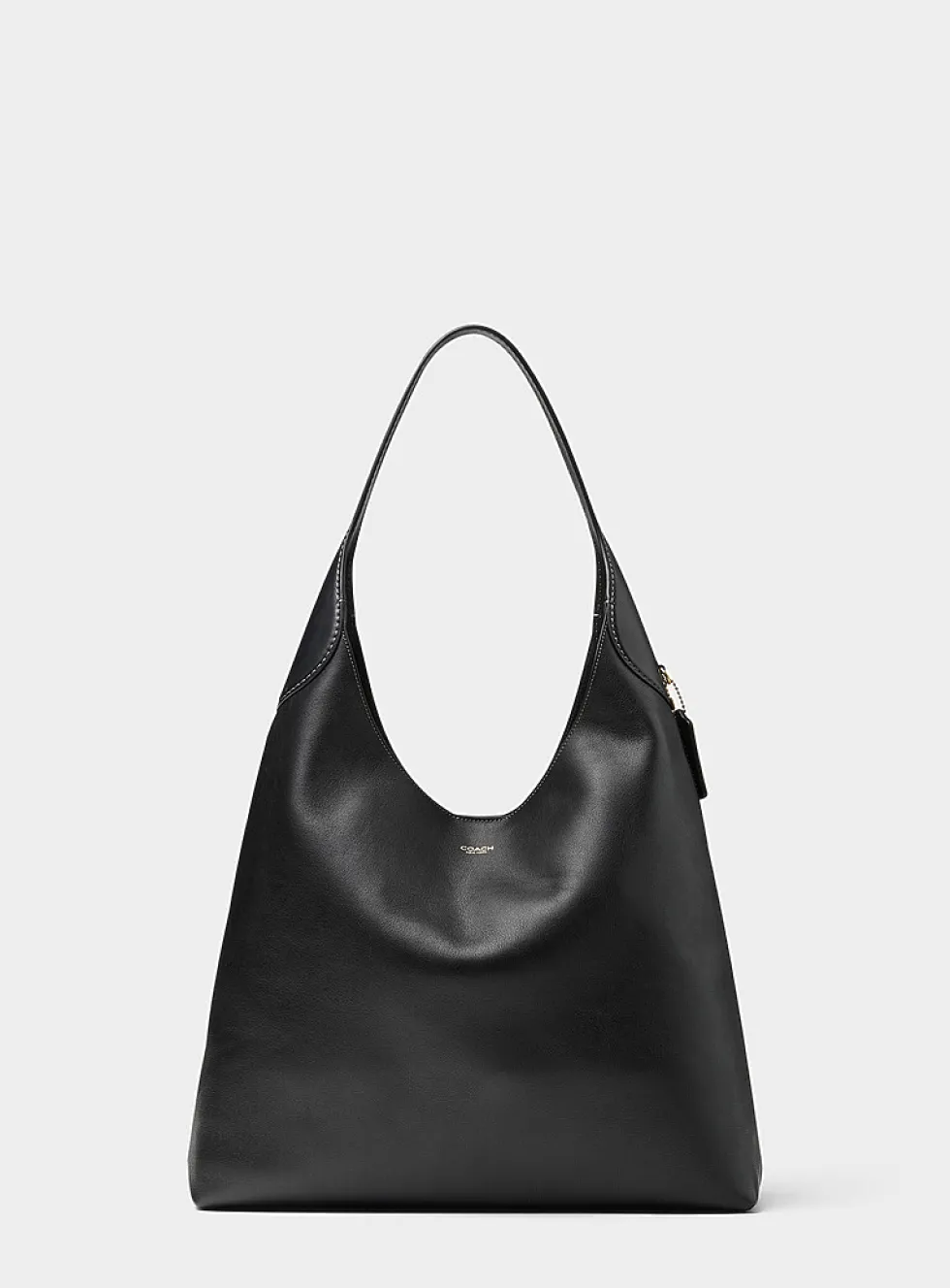 Brooklyn black leather hobo bag