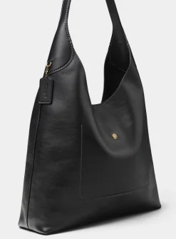 Brooklyn black leather hobo bag