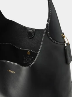 Brooklyn black leather hobo bag
