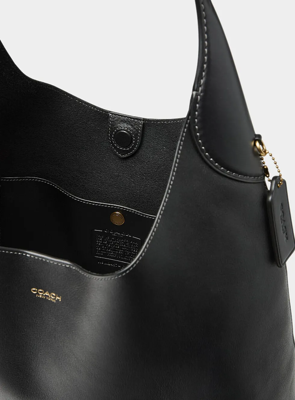 Brooklyn black leather hobo bag