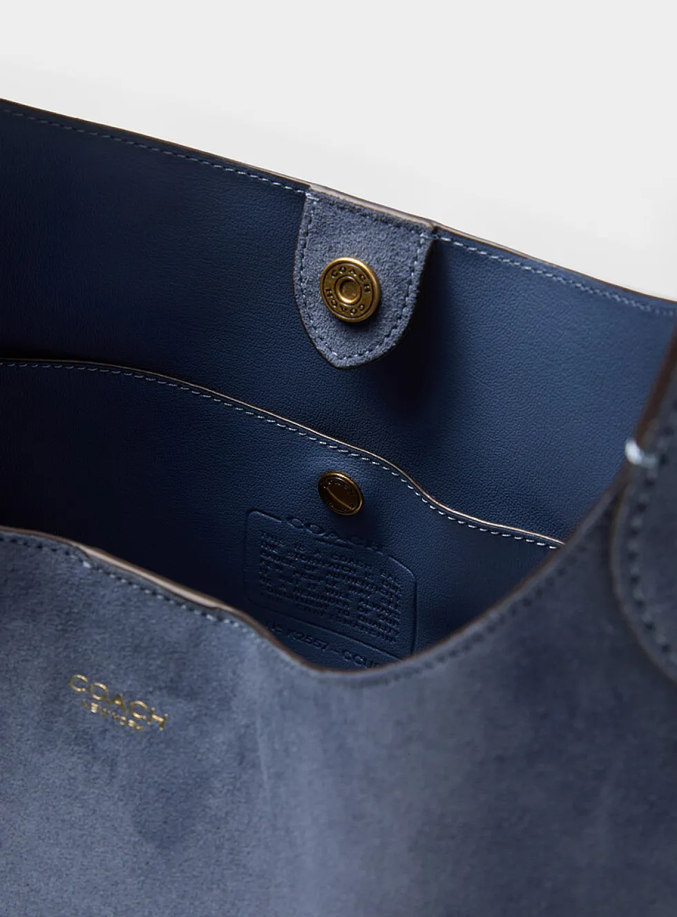 Brooklyn blue suede hobo bag