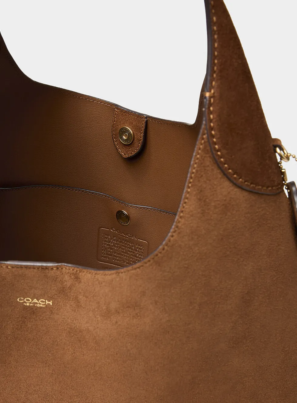 Brooklyn caramel suede hobo bag