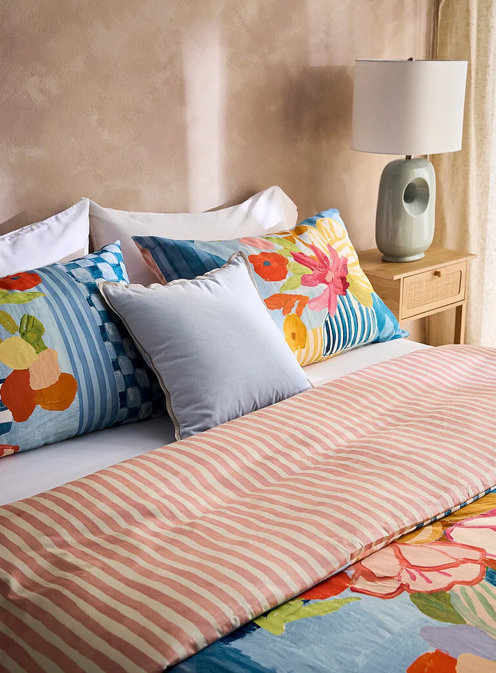 Brooklyn colourful blooms duvet cover set