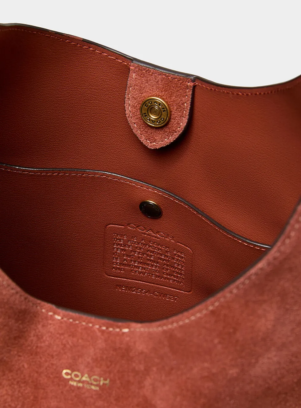 Brooklyn rust brown suede hobo bag