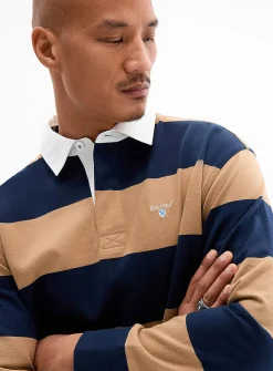 Broom club-stripe rugby polo