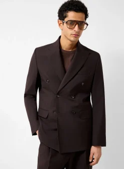 Brown double-breasted jacket