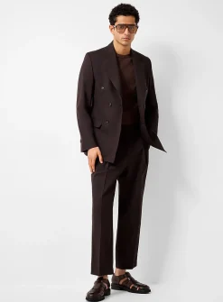 Brown double-breasted jacket