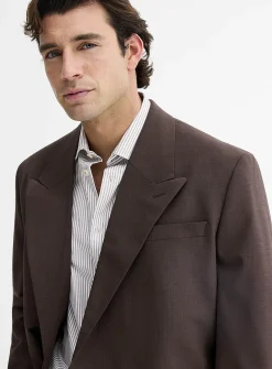Brown double-breasted retro jacket