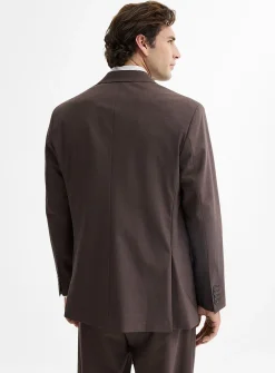 Brown double-breasted retro jacket