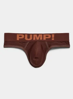 Brown micro-perforated string thong