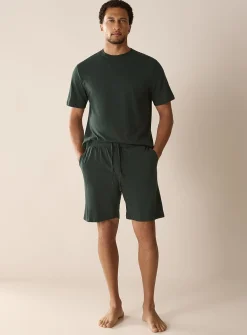Brushed jersey pyjama short