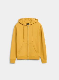 Brushed-interior zip-up hoodie