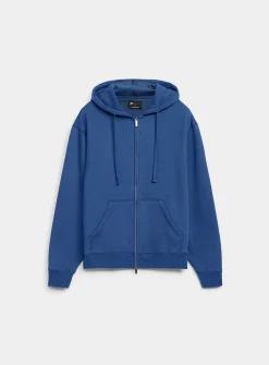 Brushed-interior zip-up hoodie