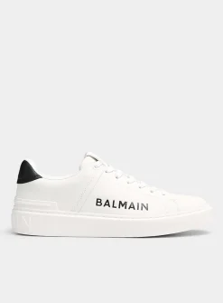 B-Short contrasting logo sneakers