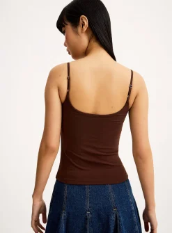 Built-in bra cropped cami