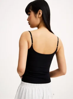 Built-in bra cropped cami