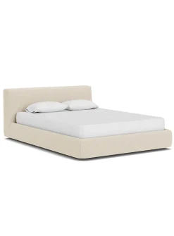 Built-in storage padded bed frame