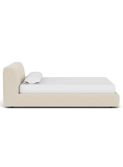 Built-in storage padded bed frame