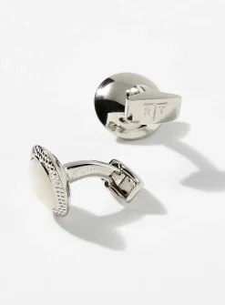 Bullseye mother-of-pearl cufflinks
