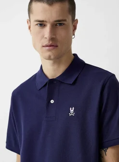 Bunny logo piqué polo