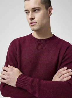 Burgundy knit sweater