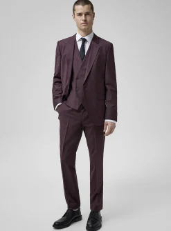 Burgundy 3-piece suit
