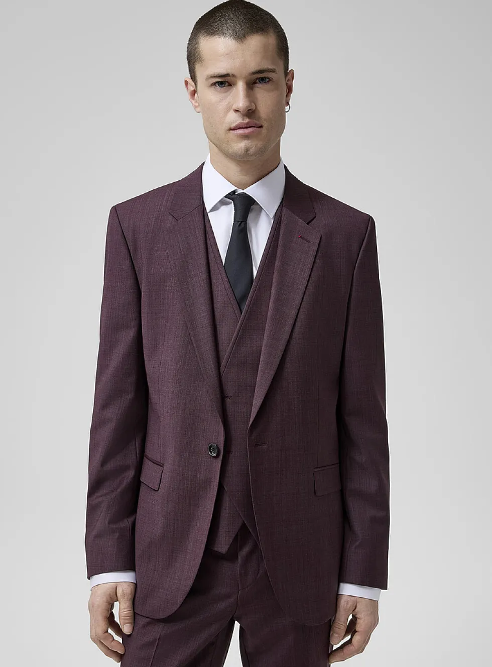Burgundy 3-piece suit