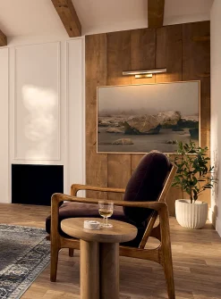 Burnished brass wall sconce