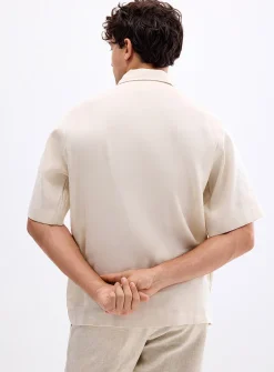 Burno zipped polo-collar shirt