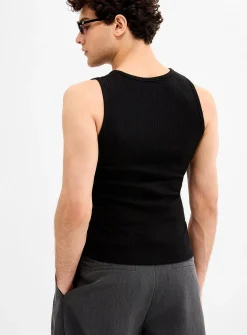 Bustier insert ribbed tank