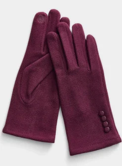 Button-cuff gloves
