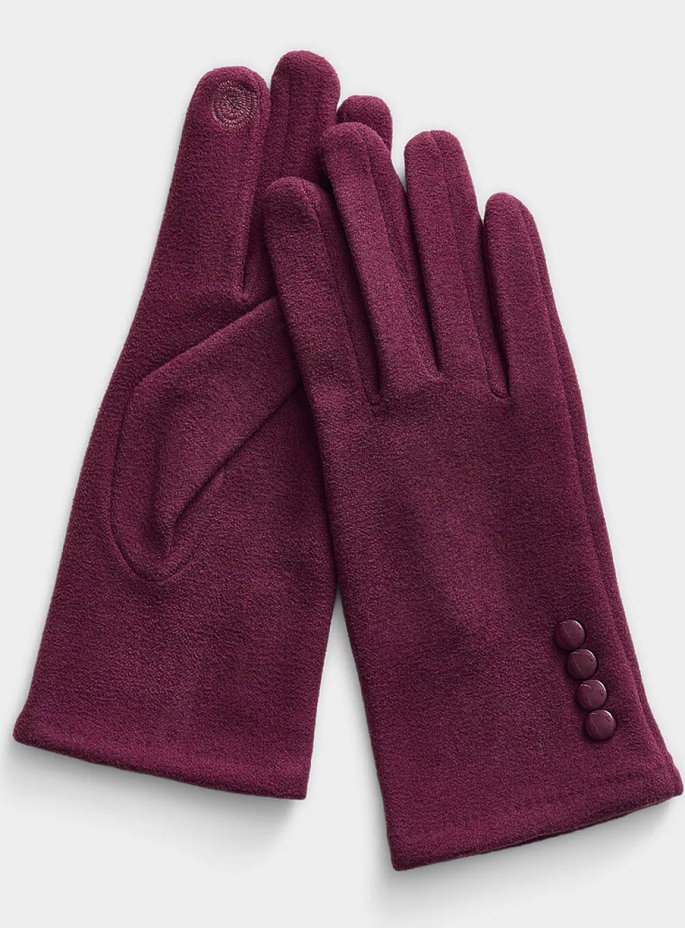 Button-cuff gloves