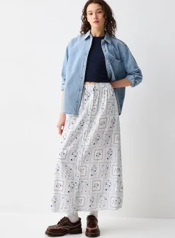 Buttoned maxi skirt