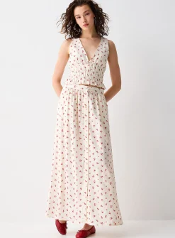 Buttoned maxi skirt