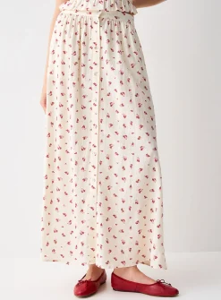 Buttoned maxi skirt