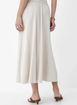 Buttoned midi skirt