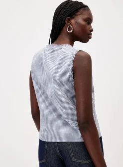 Buttoned organic cotton cami