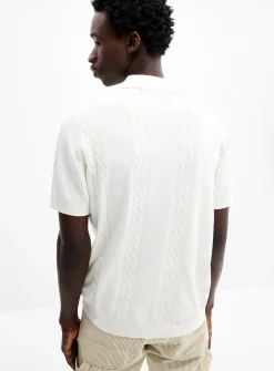 Cable stripe polo