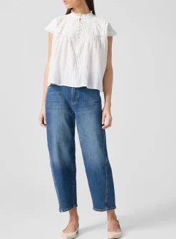 Caleb high-waisted barrel-leg jeans