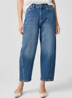 Caleb high-waisted barrel-leg jeans