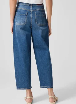 Caleb high-waisted barrel-leg jeans