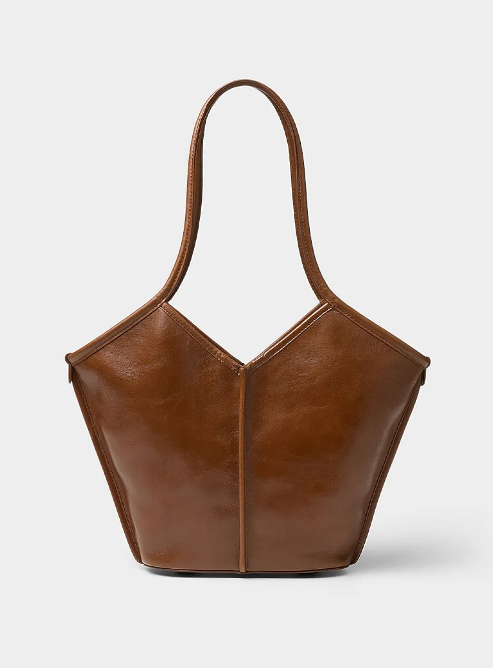 Calella brown leather shoulder bag
