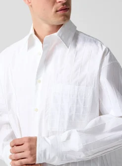 Camargue loose pleated poplin shirt