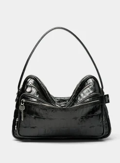Camero faux-croc leather purse