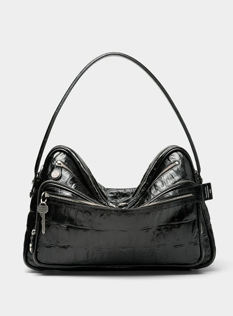 Camero faux-croc leather purse