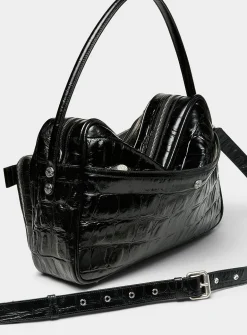 Camero faux-croc leather purse
